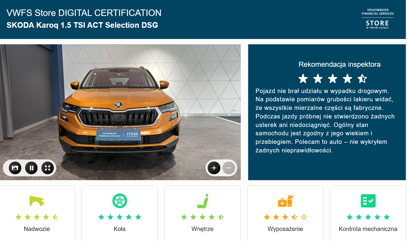  Certyfikatu pojazdu dla Skody